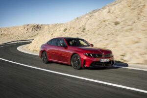New BMW 3 Series sedan on a city street