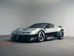 Alpine A310 Vision concept car with two-tone bodywork and retro sports car styling