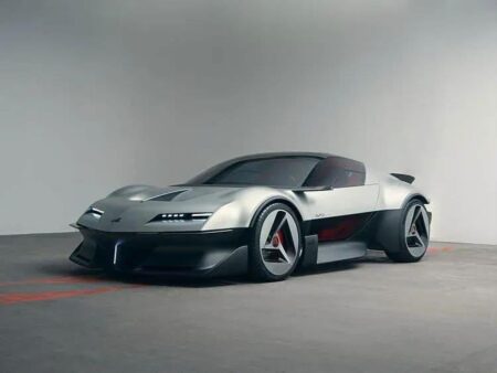 Alpine A310 Vision concept car with two-tone bodywork and retro sports car styling