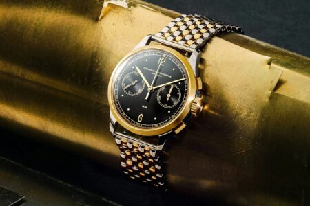 Atelier de Chronométrie AdC16 Chronograph in two-tone gold and steel with black gilt dial