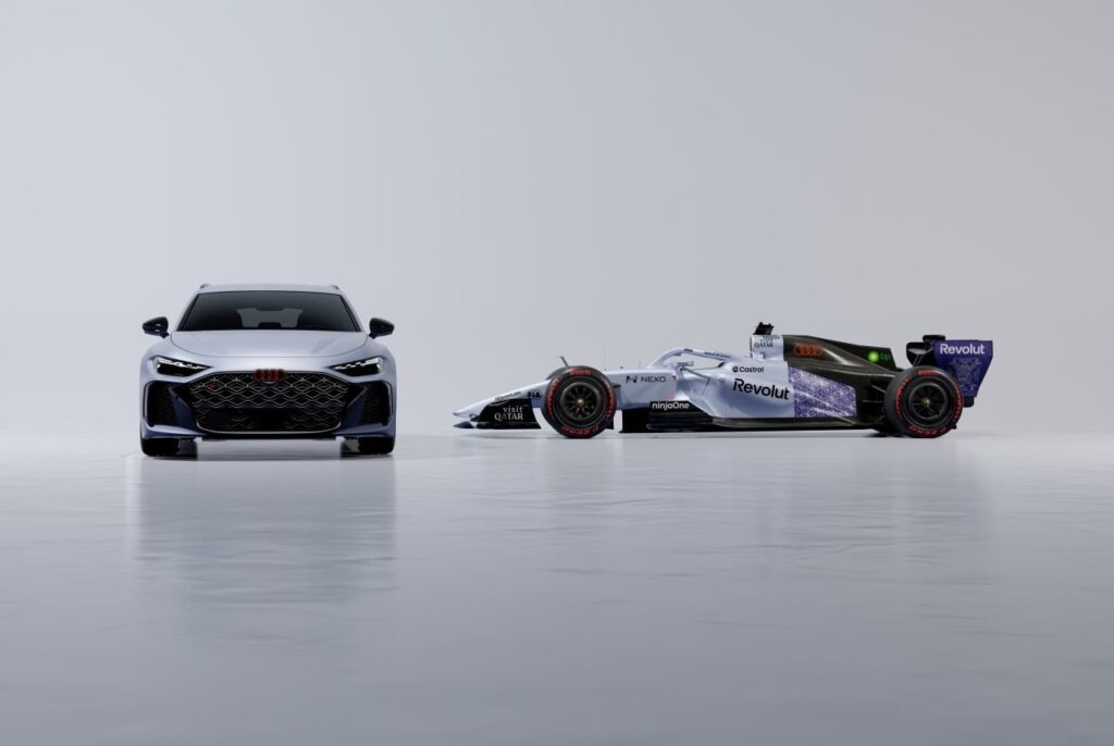 Audi RS 5 plug-in hybrid arrives in Singapore with Grand Prix weekend livery Audi RS 5 plug-in hybrid in Titanium Silver Gray Grand Prix weekend livery in Singapore