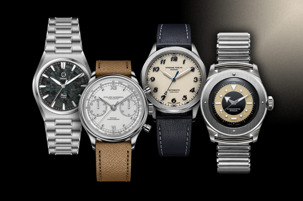 Independent Watches Under £10,000 That Show How Wide the Field Has Become Selection of independent watches under £10,000 displayed together