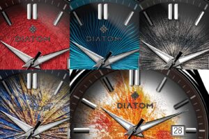 Diatom Inner Worlds watch collection with planet-inspired textured dials