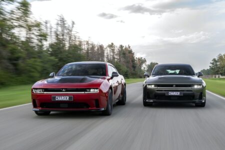 Dodge Charger Sixpack performance coupe on the road