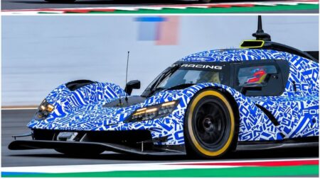 Ford’s Le Mans Hypercar begins Silverstone testing with a 9,000 rpm V8 soundtrack Camouflaged Ford Le Mans Hypercar prototype testing at Silverstone