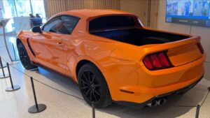 Cyber Yellow Ford Mustang ute one-off with pickup-style rear bed