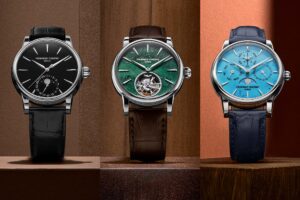 Frederique Constant 2026 Elements Collection stone dial watches in polished steel cases