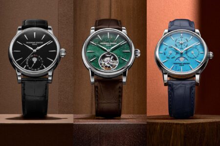 Frederique Constant’s 2026 Elements Collection Puts Stone Dials in the Spotlight Frederique Constant 2026 Elements Collection stone dial watches in polished steel cases