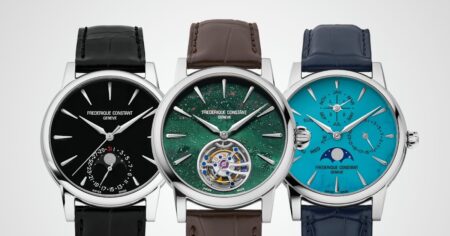 Frederique Constant The Elements Collection 2026 three mineral dial watches in stainless steel