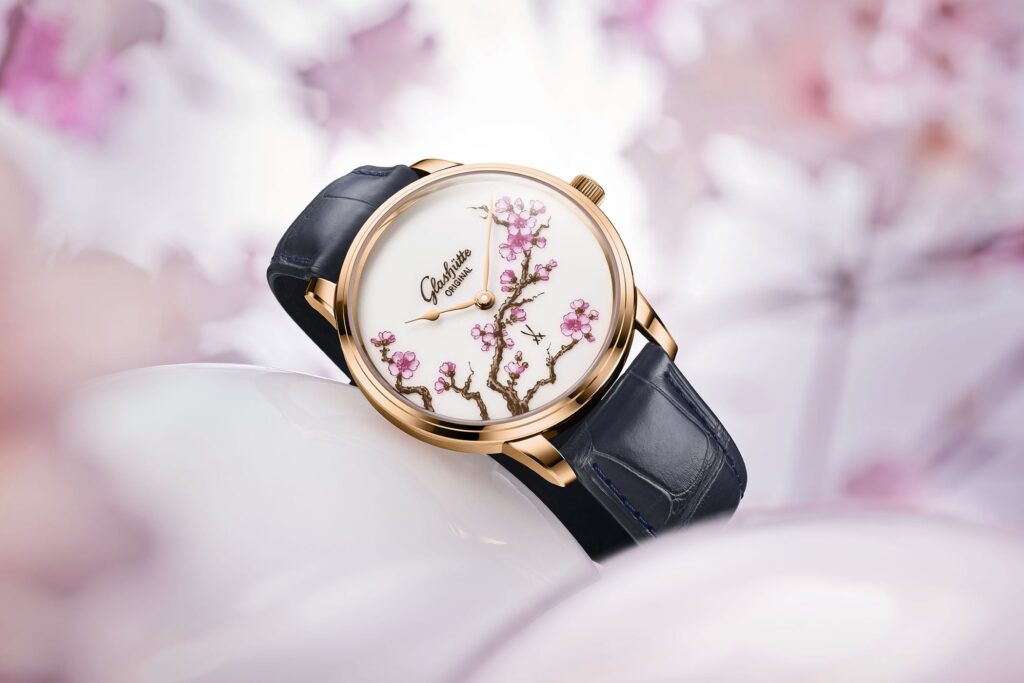 Glashütte Original’s Senator Meissen Cherry Blossom Puts Porcelain Painting in Focus Glashütte Original Senator Meissen Cherry Blossom with hand-painted porcelain dial