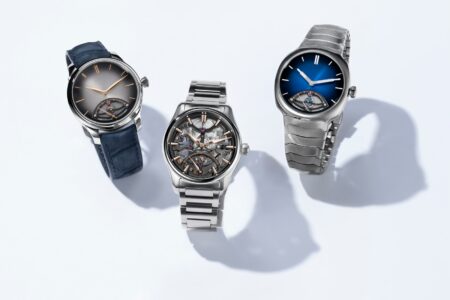 H. Moser & Cie. Retrograde Seconds watches in Pioneer Skeleton, Streamliner and Endeavour cases
