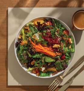 An Ayurvedic seasonal meal from Ananda’s The Healing Plate with grains, vegetables and warming spices