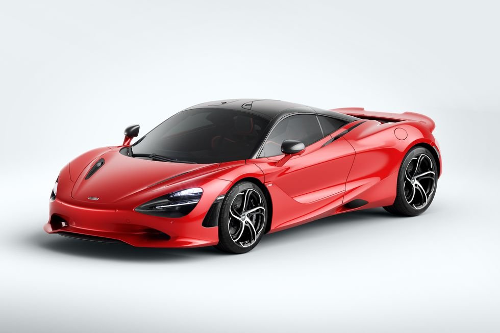 McLaren 750S supercar on a dramatic road
