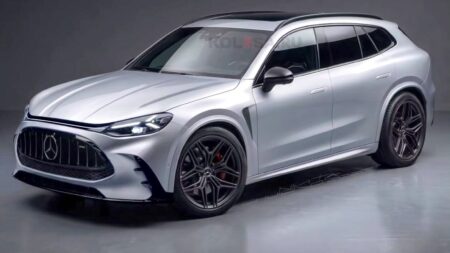 Digital rendering of a Mercedes-AMG performance SUV inspired by the GT 4-Door Coupe