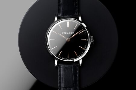 Pequignet Attitude Onyx Brings a Dark Stone Dial to the French Dress Watch Pequignet Attitude Onyx watch with black onyx dial and rose-gold-coloured details