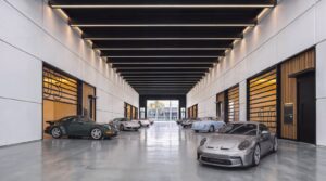 Porsche Design Concours private luxury car studio concept with collector vehicles