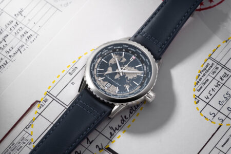 Raymond Weil Freelancer World-Traveller GMT Worldtimer with midnight blue map dial