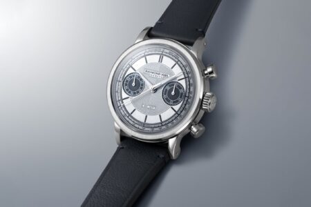 Raymond Weil Marks 50 Years With the Millesime Jubilee Chronograph Raymond Weil Millesime Jubilee Chronograph with blue bicompax dial on a midnight-blue leather strap