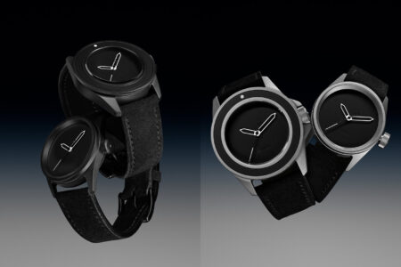 Unimatic ICON Limited Edition titanium watches with black minimalist dials