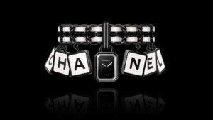 Chanel Première Coco Game limited edition watch with black dial and dangling CHANEL letter charms