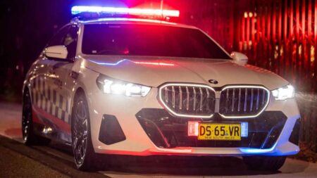 BMW 540d sedan imagined in New South Wales Police highway patrol livery
