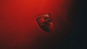 Porsche Mission S Concept teaser showing slim LED lighting and sculpted bodywork
