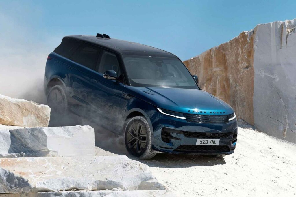 Range Rover Sport Electric May Enter Russia With a 22 Million Ruble Starting Point Range Rover Sport Electric luxury SUV driving on a modern road