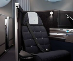 British Airways Club World Suite cabin prepared for a long-haul flight
