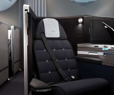 British Airways Club World Suite cabin prepared for a long-haul flight
