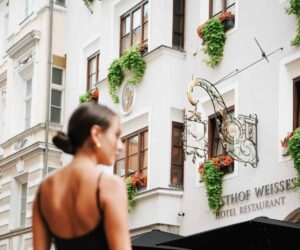 Terrace dining at Weisses Rössl in Innsbruck’s historic Altstadt