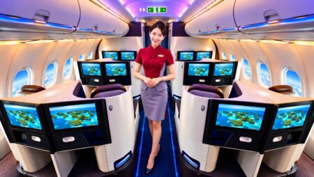 China Airlines Airbus A321neo business class cabin with lie-flat seats