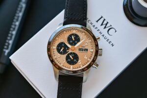 IWC Gives the Pilot’s Watch Performance Chronograph a Gold Dial for the Year of the Goat IWC Pilot’s Watch Performance Chronograph 41 Year of the Goat with gold-coloured dial and black ceramic bezel