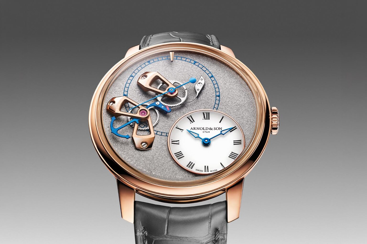 Arnold & Son Gives the DSTB a Stop-Seconds Upgrade Arnold & Son DSTB Stop-Seconds watch with dial-side true-beat mechanism