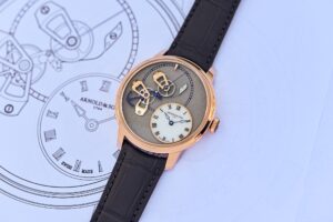 Arnold & Son DSTB Stop-Seconds with exposed true seconds mechanism on the dial