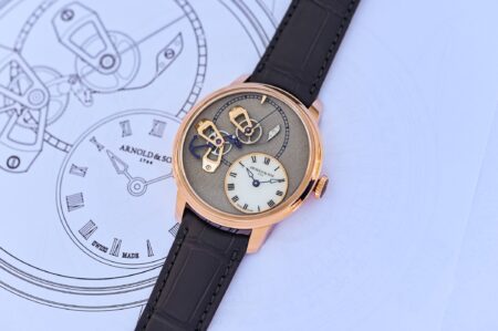 Arnold & Son Adds Stop-Seconds Precision to the DSTB Arnold & Son DSTB Stop-Seconds with exposed true seconds mechanism on the dial