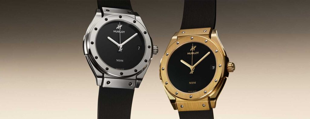 Hublot Classic Fusion Tributo in gold with black dial and rubber strap