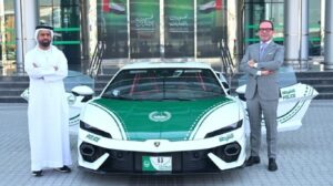 Dubai Police Lamborghini Temerario hybrid supercar in police livery