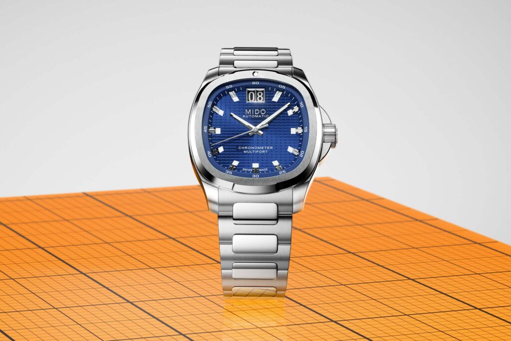 Mido Brings COSC Precision to the Multifort TV Big Date Mido Multifort TV Big Date Chronometer with textured dial and stainless steel bracelet