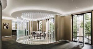 Richard Mille Madrid boutique interior with lounges and technical watchmaking areas