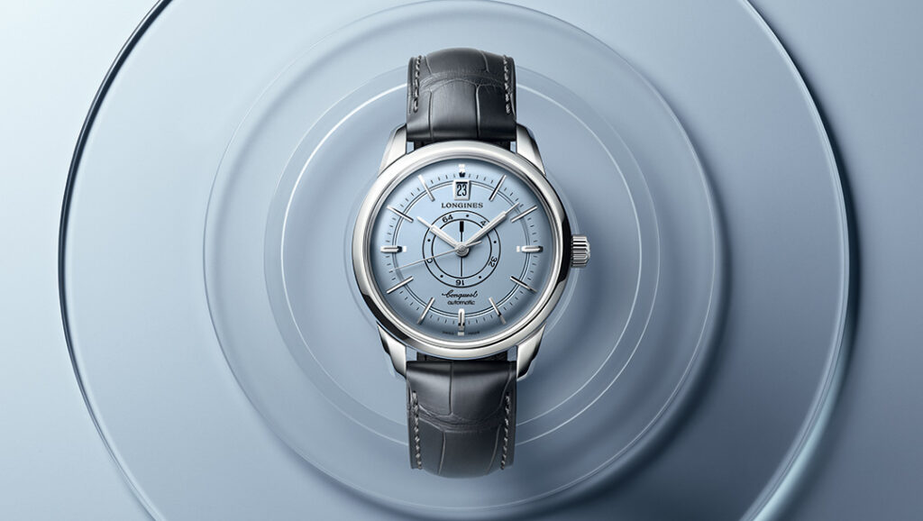 Longines Conquest Heritage Central Power Reserve with opaline blue dial