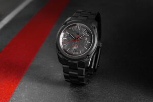 Formex Essence Ceramica Dark Matter Redshift black ceramic watch with meteorite dial and red accents
