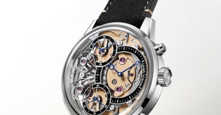 Armin Strom Mirrored Force Resonance Zeitgeist 1665 3N with gold-toned movement finishing and black lacquer dial elements