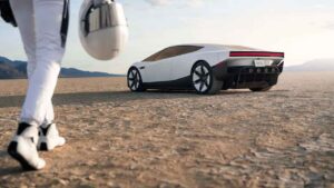 Tesla Roadster shown as an electric sports car concept