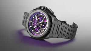 Zenith DEFY Extreme Lapis Lazuli II and Ultraviolet chronographs with openworked dials