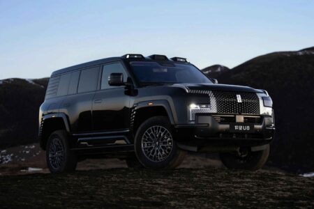 BYD’s 1,180 hp Yangwang U8 Moves Closer to Australia BYD Yangwang U8 luxury SUV driving on a road