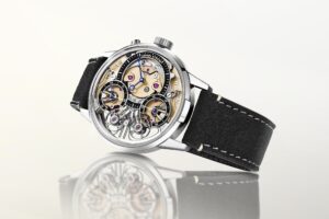 Armin Strom Mirrored Force Resonance Zeitgeist 1665 3N with yellow gold-toned movement architecture
