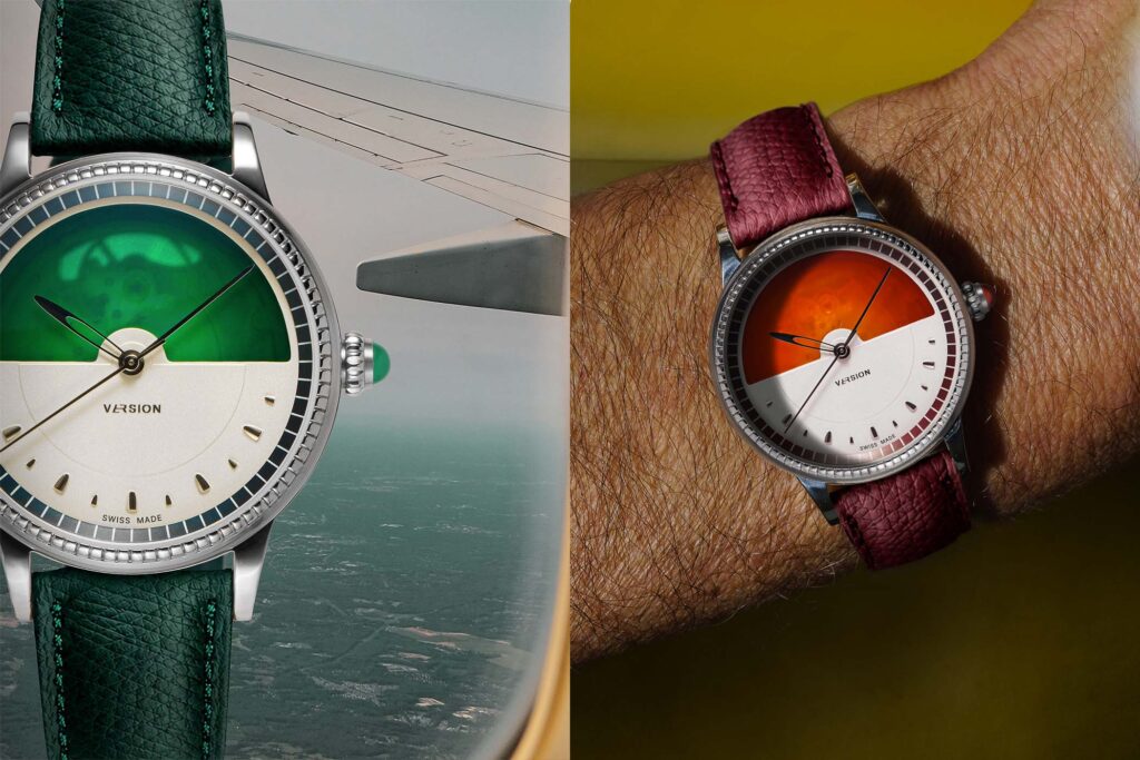Version Watches V0201-TH Brings Semi-Openworked Colour to Kickstarter Version Watches V0201-TH semi-openworked automatic watch with coloured transparent dial