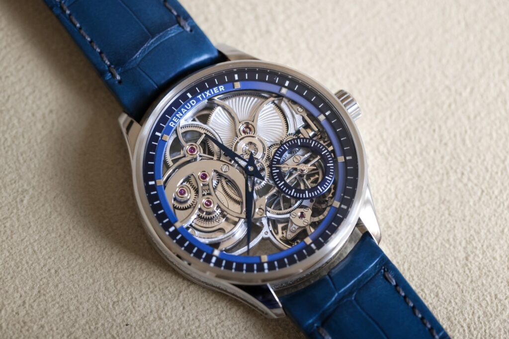 Renaud Tixier Opens Up the Monday Skeleton Renaud Tixier Monday Skeleton watch in white gold with openworked dial