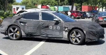 Xiaomi SU9 LUX trademark points to a possible flagship sedan for China Camouflaged Xiaomi flagship sedan prototype testing on a road