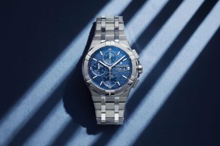 Maurice Lacroix gives the Aikon Automatic Chronograph a tighter anniversary update Maurice Lacroix Aikon Automatic Chronograph 2026 update in stainless steel with integrated bracelet